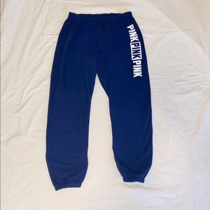 PINK navy sweat pants size Small